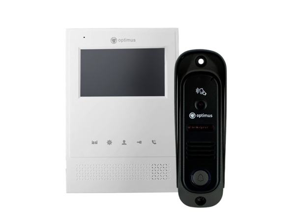 Комплект видеодомофона Optimus Leader IK-24B30IR (w+b)